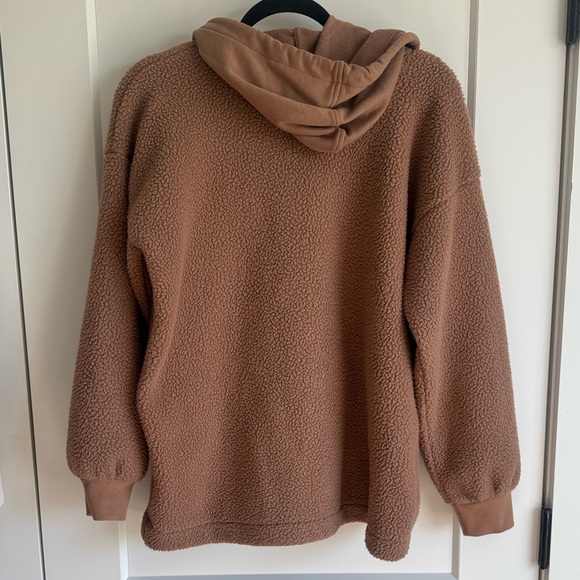 NWOT Madewell Resourced Fleece Bubble Sleeve Hoodie Sweatshirt - sz XS - Picture 9 of 11